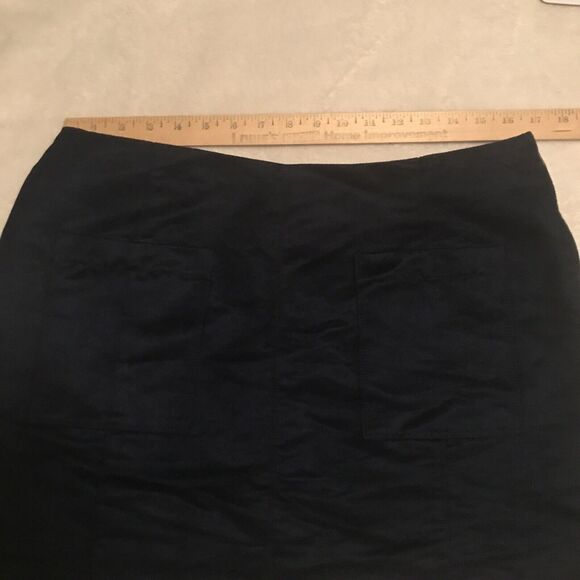 Old Navy Women's Faux Suede Mini Skirt Blue 90s Pockets Sz 10 Concert Party NWT - Picture 4 of 4